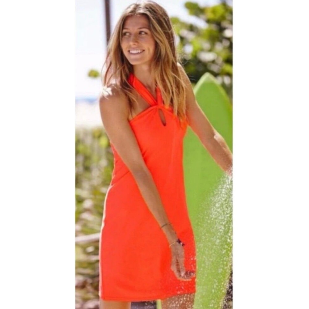 Athleta Kiki Swim Dress Sz. XS Bright Orange NWOT
